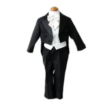 BBWOWLIN Формальные черные для маленьких мальчиков костюмы свадеб Рождество День рождения 6 т ласточкин хвост 7006