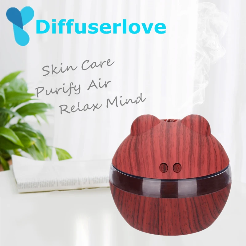 

Diffuserlove 300ml USB Air Humidifier Essential Oil Aroma Diffuser Charging Blue Led Night Light office Household Mist Maker