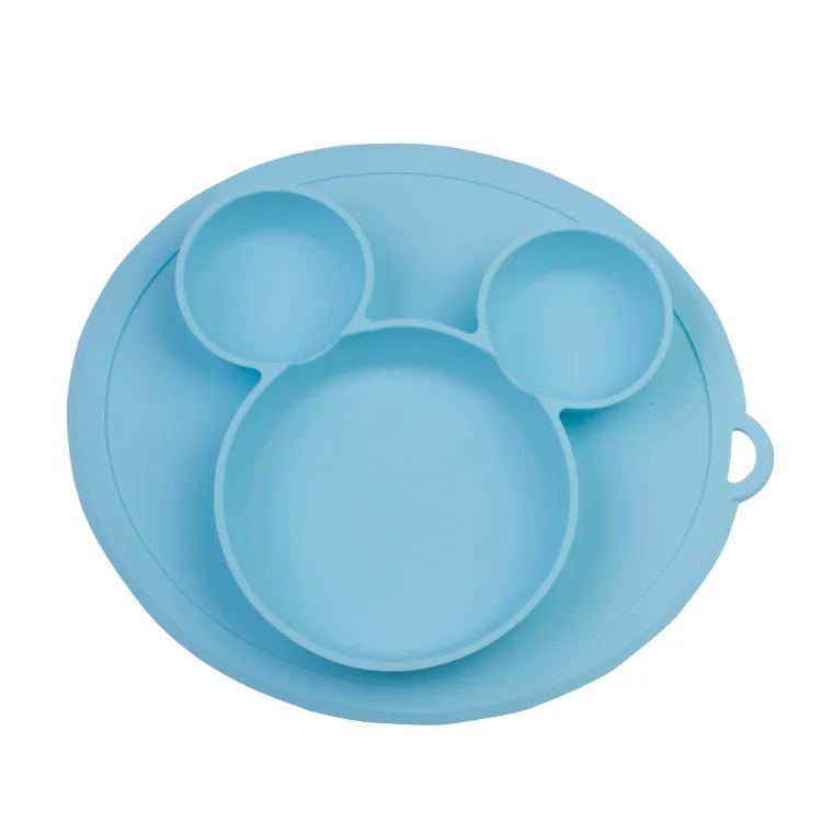 Manufacturer's latest Silicone Sucker Bowl Baby Smile Face Plate Tableware Set Smile Face Baby Tableware Set kids plate