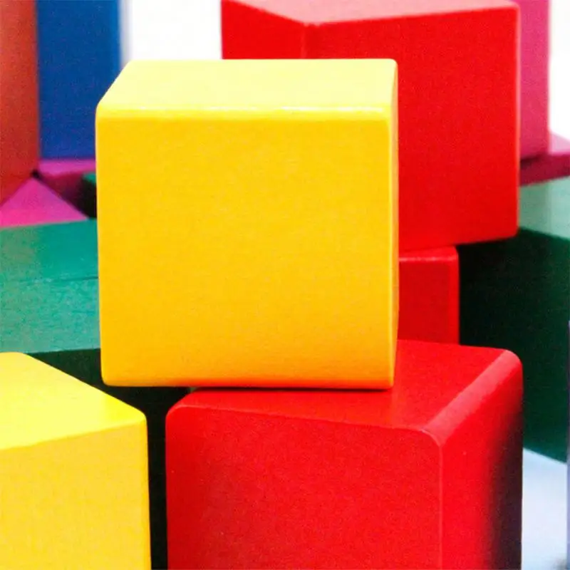 lower price  Puzzle Blocks 30 PCS Colorized Square Cube Building Blocks Children Early Education Kindergarten Te