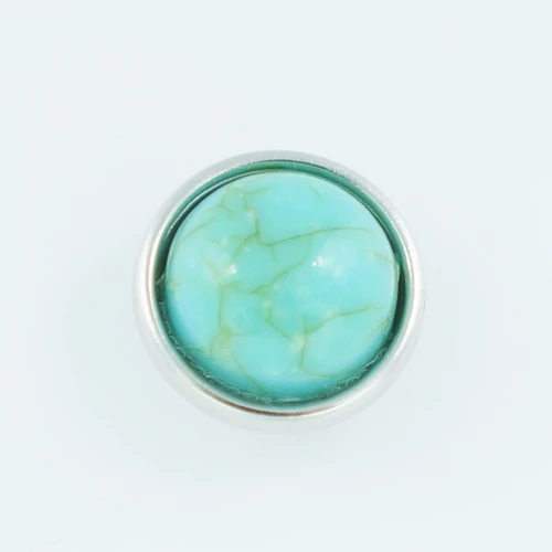 

Hot sale 10pcs beauty Round Resin Surface Imitation Turquoises 12MM snap buttons fit DIY 12mm snap jewelry NS5006