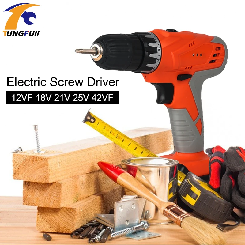 

Electric Cordless Screwdriver 18v Electric Drill lithium Cordless drill Cordless Screwdriver Mini Drill rotary tool Power Tools