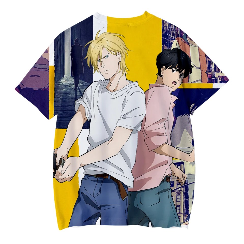 NEW 3D BANANA FISH fashion Tshirt Yellow Kpop Casual hot Style Boys and Girls Tshirts trend Summer Anime Soft Kids Tshirt