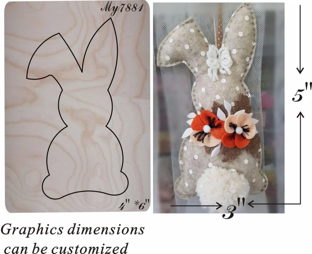 Tanie Księga gości wyciąć niebo Bunny wieszak drewniane szablony die Cut akcesoria drewniane die Regola Acciaio Die Misura (MY)