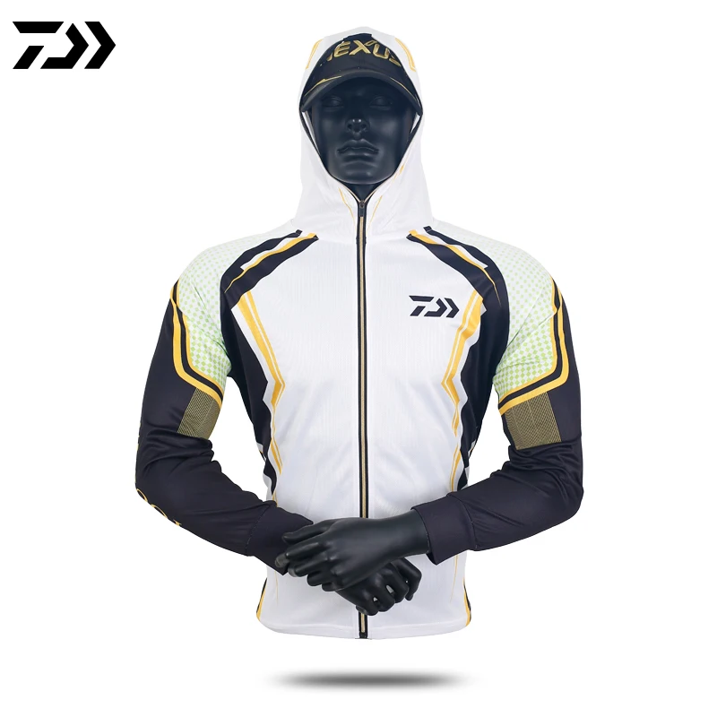 

Daiwa Summer Sunscreen Fishing Shirt Men's Daiwa Hoodie Sun Protection Quick Dry Full Sleeve Outdoor Breathable Fishing Jackets