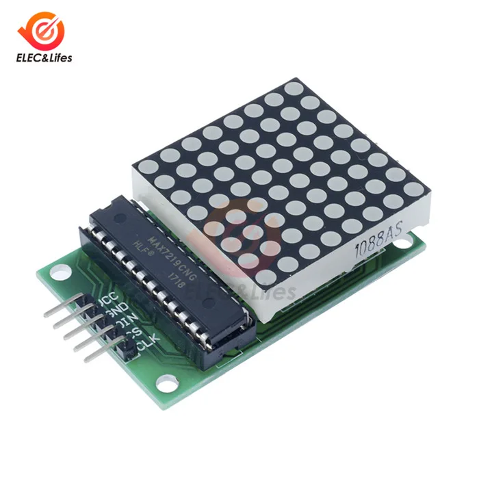 MAX7219 MAX7219CNG точечный матричный модуль MCU светодиодный дисплей драйвер Модуль управления DC 5 В для Arduino 8x8 точечный матричный общий катод - Цвет: Only module