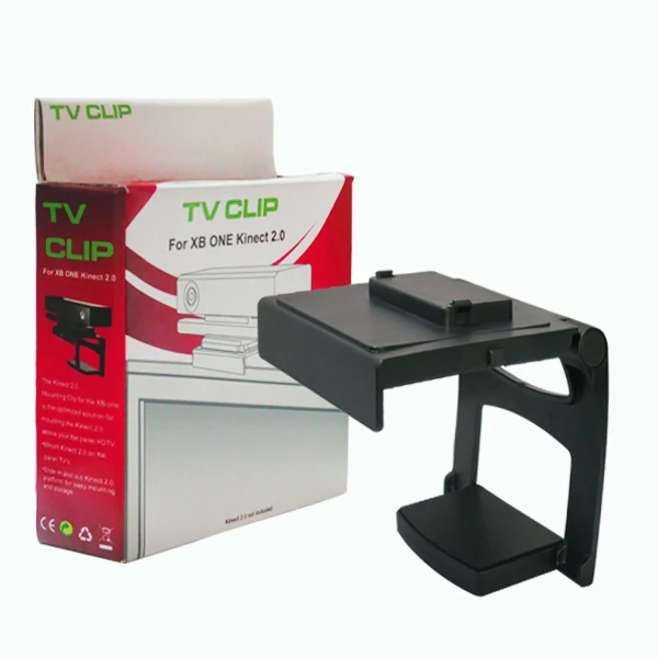 

10pcs/Lot TV Clip Clamp Mounting Stand Holder for Microsoft Xbox one Kinect Sensor 2.0 Black