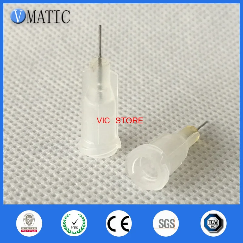 

Free Shipping 100Pcs 27G 1/4'' Inch Stainless Steel Glue Dispensing Screw Needles Clear Color Syringe Needle Tips