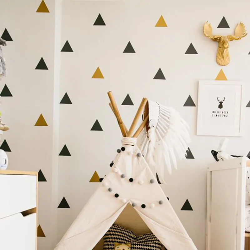 

Baby Room Decor Triangles Wall Sticker For Kids Room Decorative Stickers Children Bedroom Nursery Wall Decal Stickers