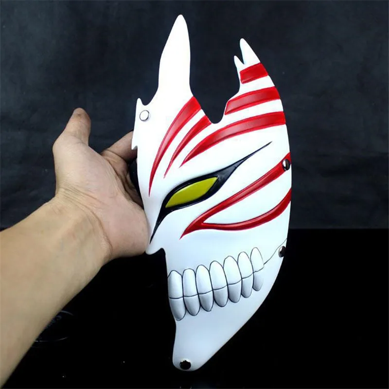 Grade Resin Bleach mask Kurosaki Ichigo Halloween theme Anime reality show props Adults half-face Carnival Costume FA107 (6)