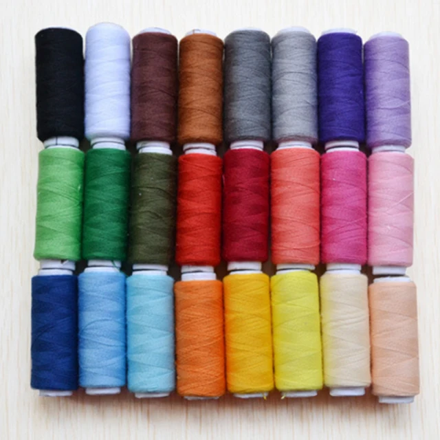 24pcs 200 Yard Colorful Sewing Thread Home Use Polyester Embroidery