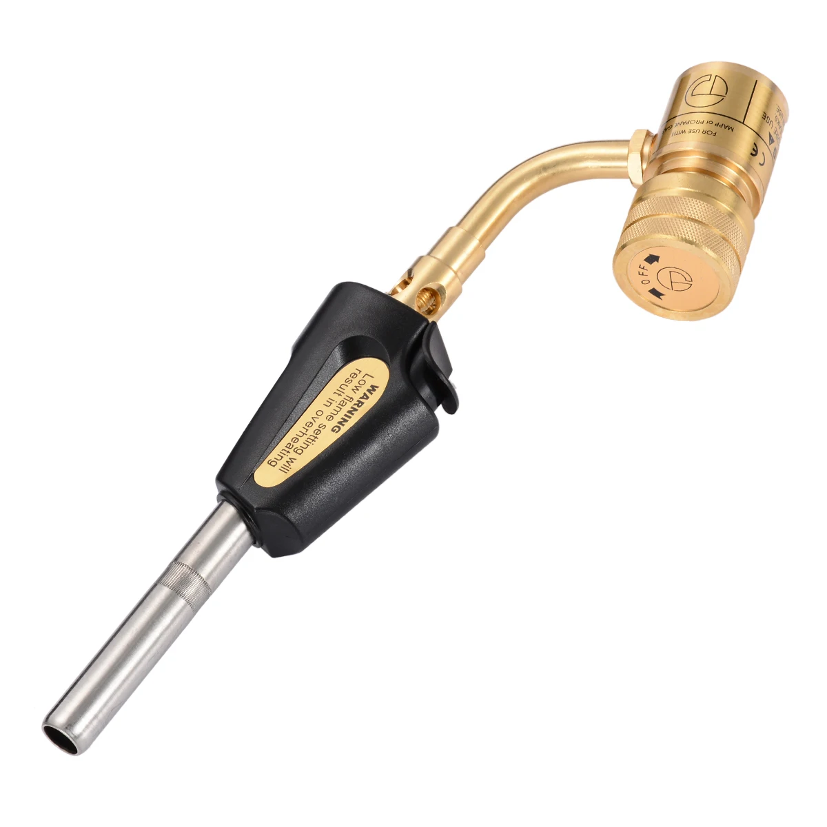 Mayitr Gas Welding Torch Mapp Self Ignition Turbo Torch Propane Brazing Soldering Welding Plumbing Burner Heating Gold