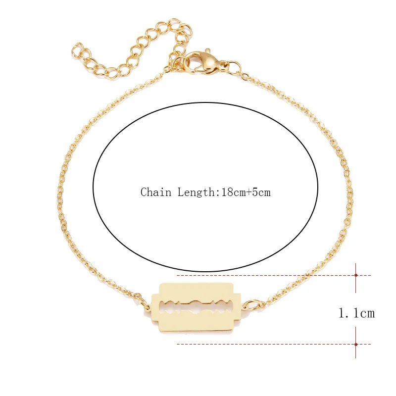 Hibobi Bracelet Stainless Steel Femme Jewelry Blade Charm Bracelets For Women Donot Fade Valentine's Day Bangles Gift (1)
