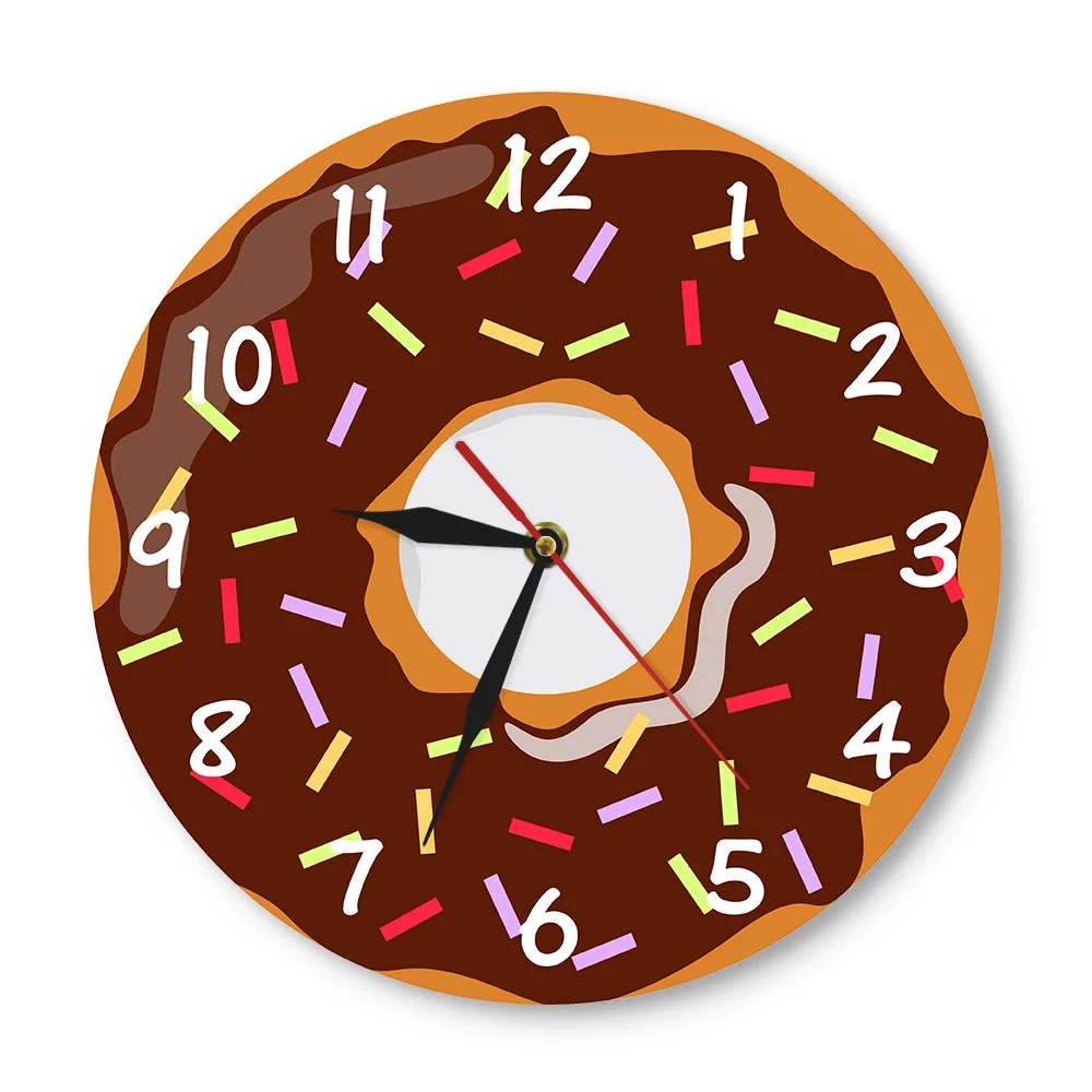 Decorative Clocks Pink And Teal Blue Cupcake Wall Clock