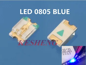 

SMD 0805 Blue Super Bright SMD LED Lamps Diodes 0805 LED 0805 1000PCS diodes 460-465nm 80-120mcd 3.0-3.4v light-emitting diode