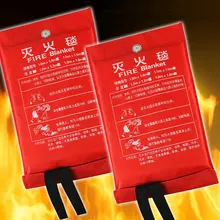 1 м X 1 м стекловолокно домашнее противопожарное одеяло аварийная противопожарная защита палатки Личная безопасность огнетушители палатки