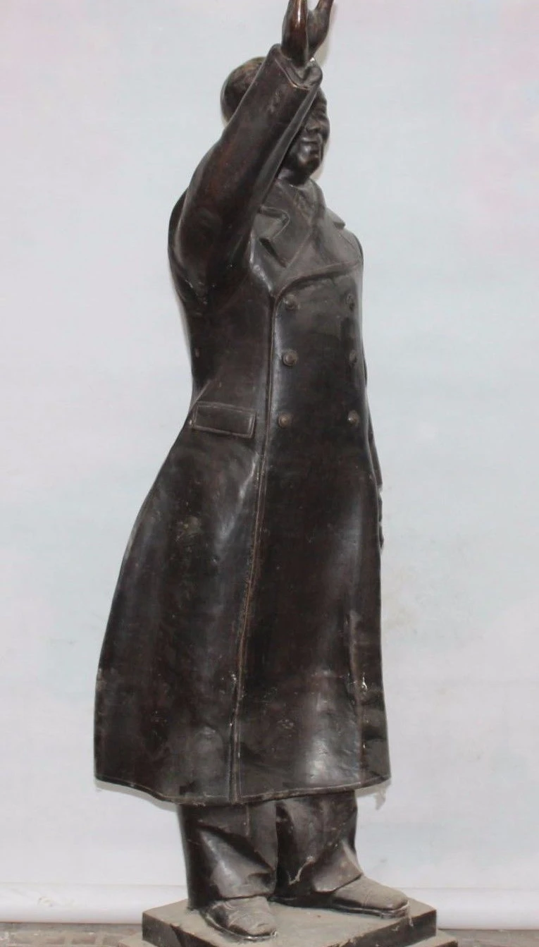Бесплатная доставка 48 &quotкитайская Бронзовая статуэтка Великий cacique Mao Ze Dong г н