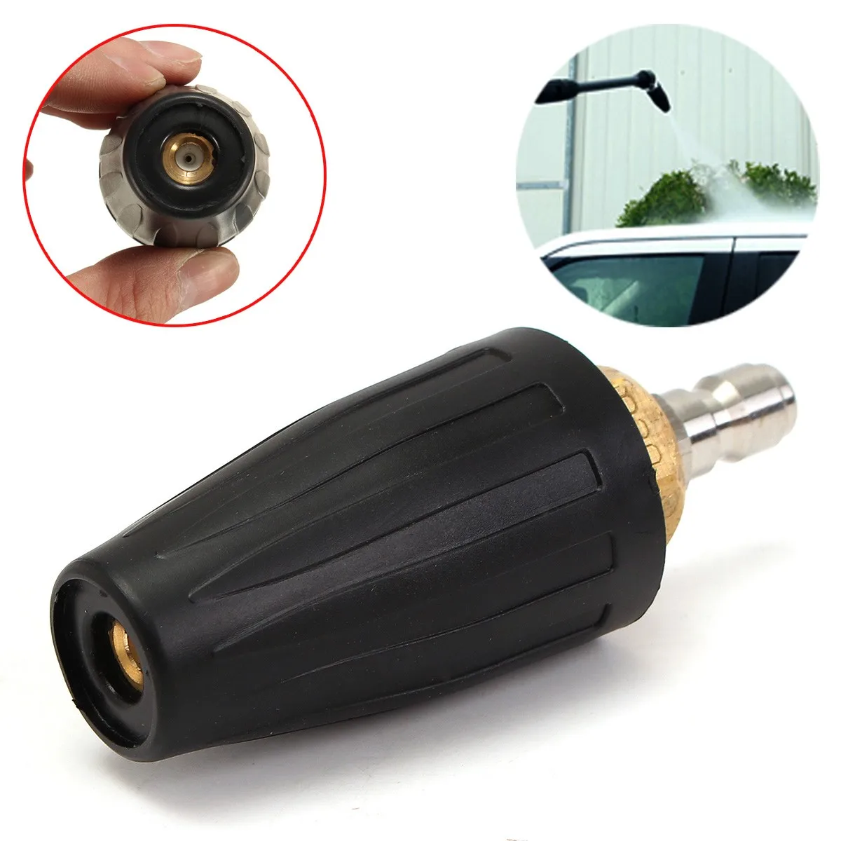 

1/4" High Pressure Washer Rotating Spray Nozzles Tip Quick Connect Car Washing Tool Parts Auto Water Gun Nozzle