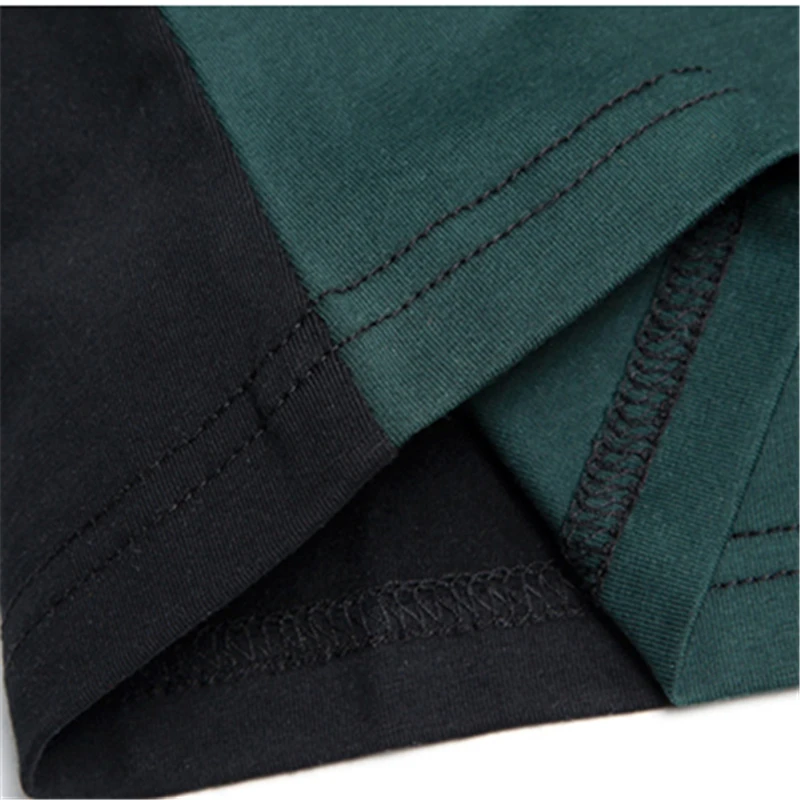 BROWON Casual T-shirts Men Long Sleeve Patchwork Design Streetwear Trend O-neck Plus Size Tshirt Mens Clothing M-5XL BROWON Casual T-shirts Men Long Sleeve Patchwork Design Streetwear Trend O-neck Plus Size Tshirt Mens Clothing M-5XL