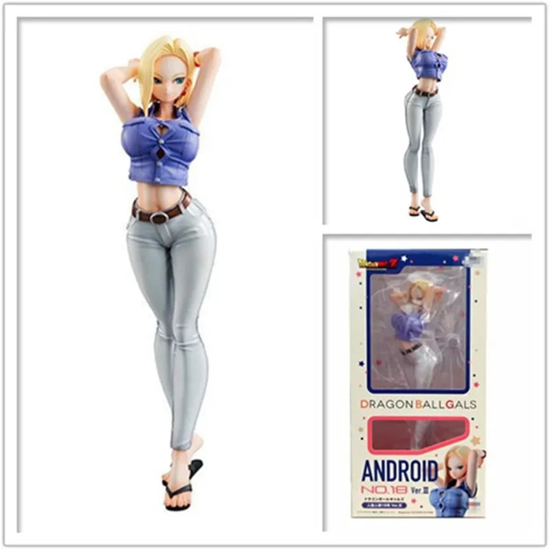 

20cm Dragon Ball Z Sexy Android 18 Lazuli Action Figure PVC New Collection figures toys brinquedos Collection