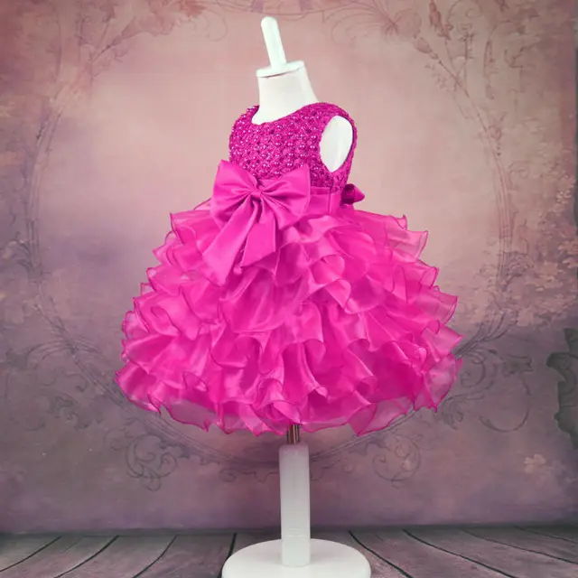Cute Toddler Girls Birthday Party Dress New Kids Ball Gown Girl Dresses