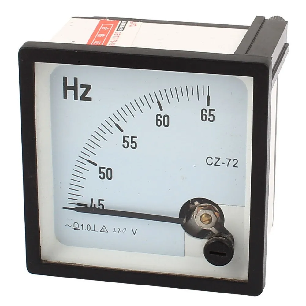 AC 220V Analog Panel Frequency Meter Tester Gauge Hertz Indicator 45