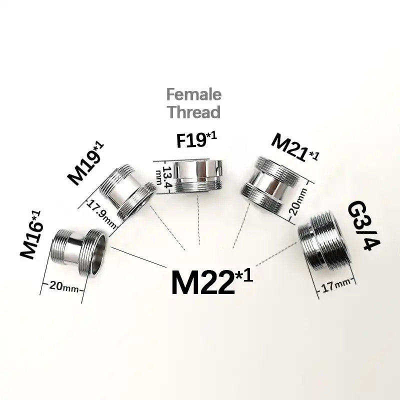 1pcs Exterior Adaptador M22 Rosca Macho de Transferencia M16 M19 M21 M22 Conector Hembra de ba/ño Cocina lat/ón Accesorios Grifo Size : M16 M22 without brand ZFX-JIETOU