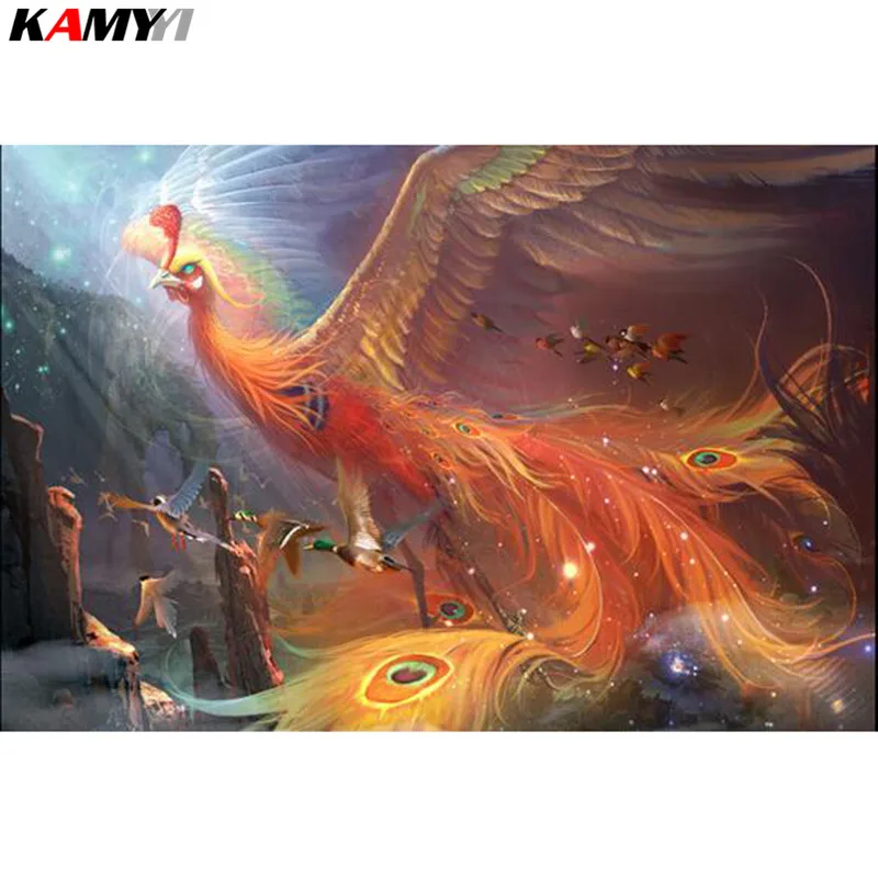 

Animals Mosaic Diy Diamond Painting Crystal White Peacock 5D Full Cross Stitch Decorative Diamond Embroidery Square Rhinesto XY1