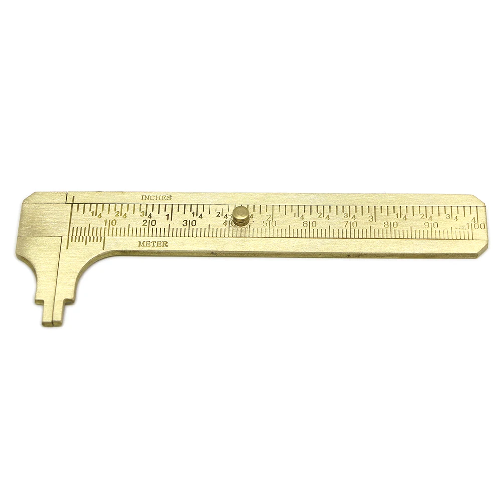 100 мм металлический двойной масштаб латунь верньерный Калибр суппорт Линейка Карманный измерительный инструмент