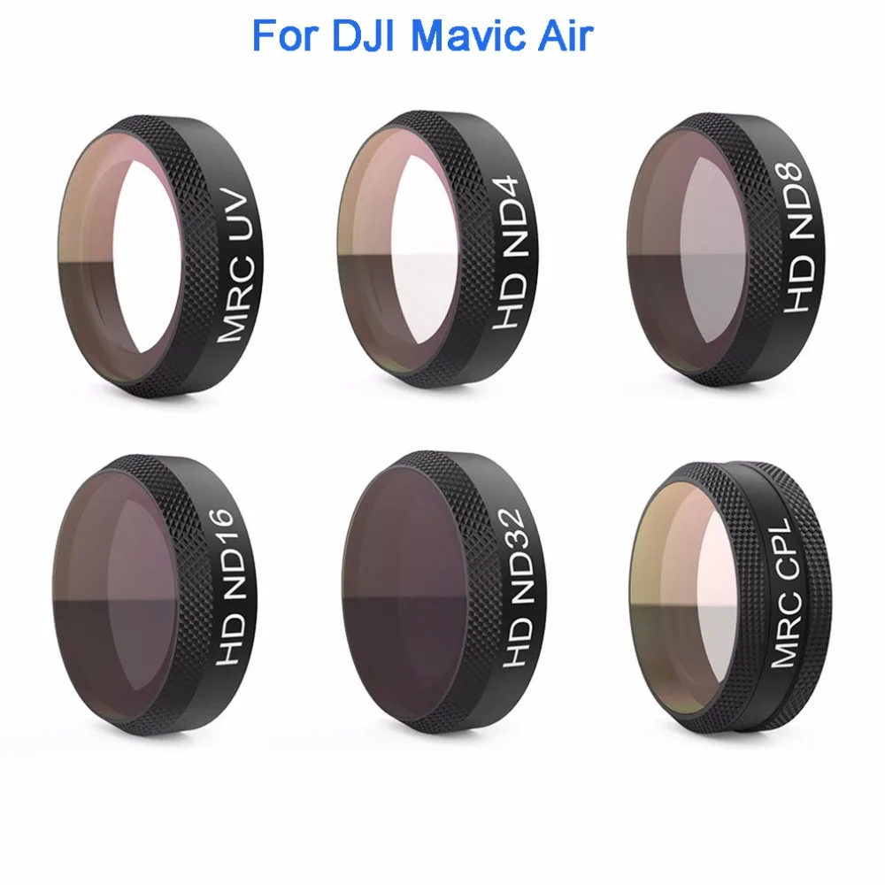 

PGYTECH Lens Filters Camera Filter Set UV ND4 ND8 ND16 ND32 CPL for DJI MAVIC AIR RC Drone Accessory DR2331