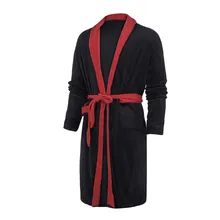 Мужские зимние плюшевые размеры 5XL удлиненное термобелье шаль халат Домашняя одежда с длинными рукавами пэчворк длинный рукав накидка халат D