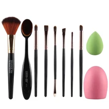 10pcs Makeup Brush Makeup Sponge Makeup Brush Cleaner Foundation Brush Sets