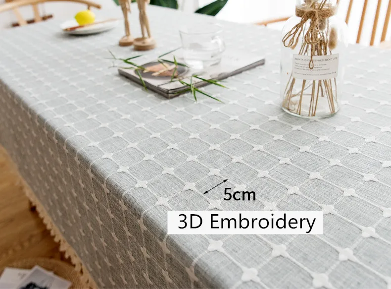 جديد منقوشة البوص سماط مع شرابة للماء Oilproof سميكة مستطيلة الزفاف الجدول غطاء طاولة طعام القماش