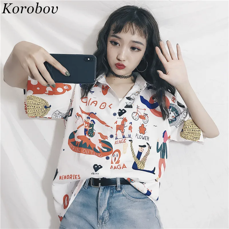Woherb Korean Loose Casual Women Blouse Fashion Shirts