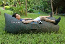 Camouflage pattern SIDE POCKETS bean bag chair, air self — inflated outdoor furniture sofa seats