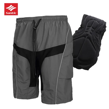 

2018 SANTIC Men's Cycling Shorts Bike Detachable Cushion Outdoor Sport Short Loose Padded MTB Men Downhill Riding Cycling Shorts