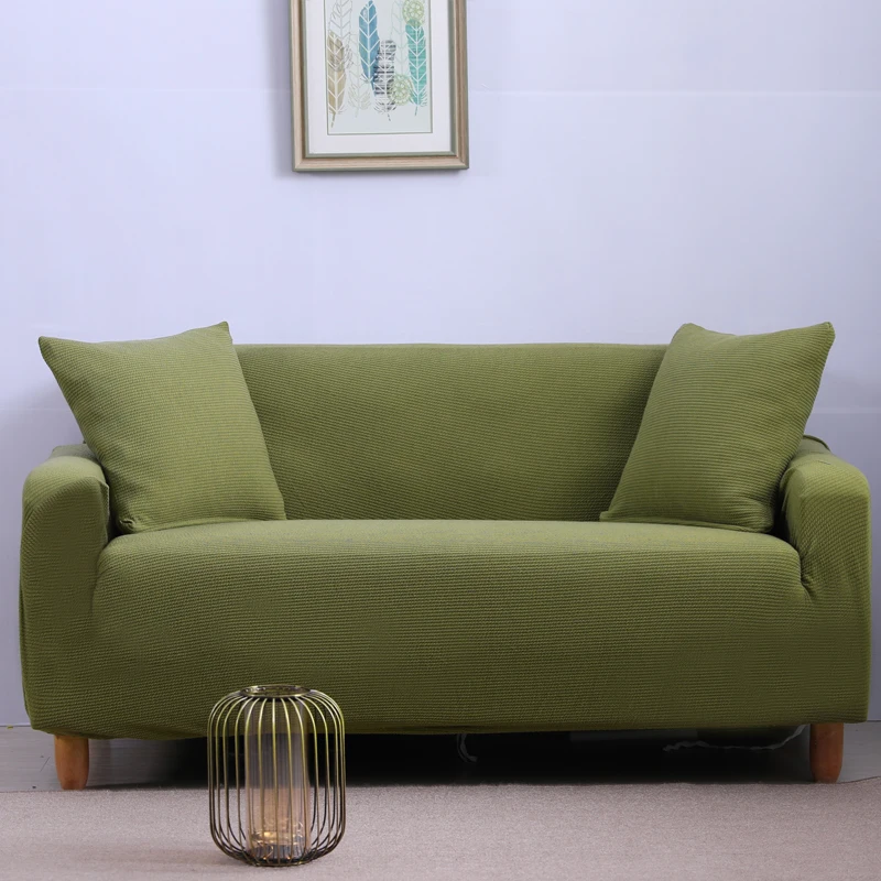 SunnyRain, 1 шт., толстый чехол для дивана, эластичные универсальные чехлы для дивана, чехлы для дивана, для гостиной, на двоих, чехол, стрейч, чехол - Цвет: Olive