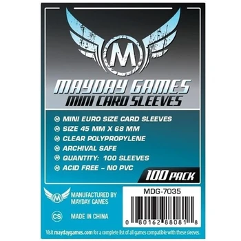 

2 packs/lot MAYDAY Card Sleeve 7035 for 45*68mm cards protector clear pack case Board Games Sleeves