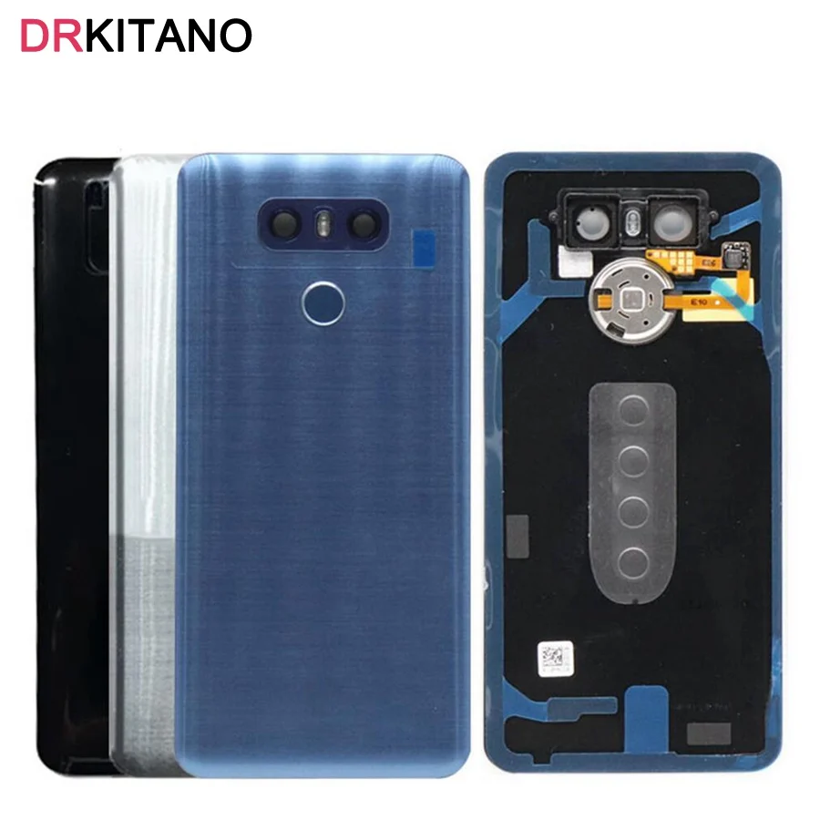 

For LG G6 Back Glass Battery Cover Rear Door Housing Case For LG G6 Back Glass Panel+FingerPrint Flex Cable+Camere Lens