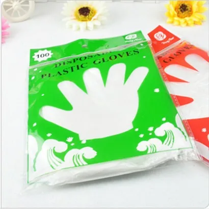500 PCS/pack Food Grade Plastic Transparent Disposable Gloves BBQ film gloves Cooking Kitchen Tools Dining Bar Accessories | Дом и сад