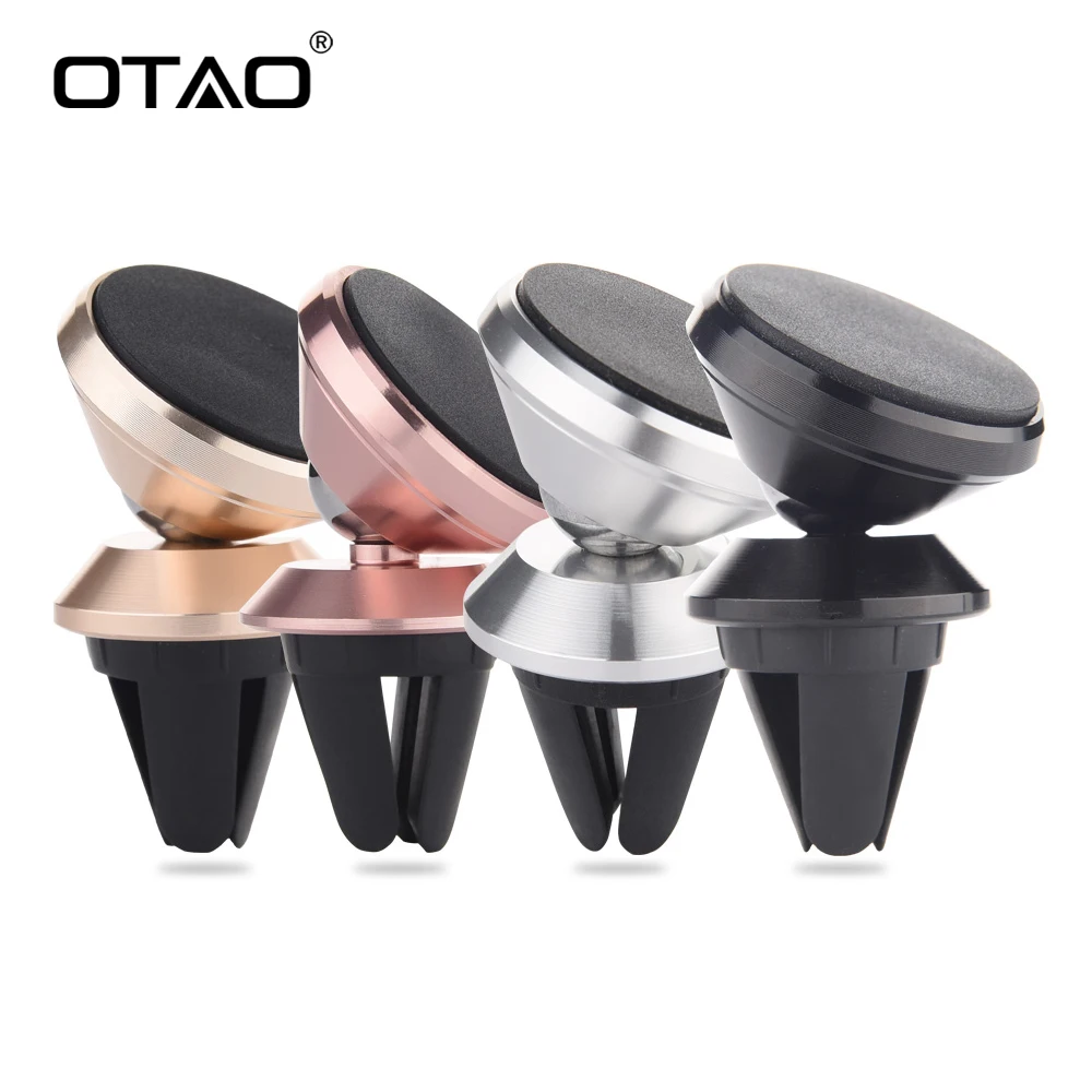 

OTAO Universal Multifunction Holder For iPhone GPS Car Air Vent Mount Cell Phone stand 360 Degree Rotation Strong Magnetic Stand