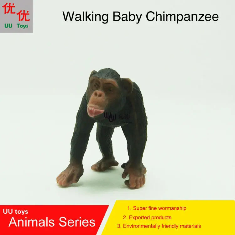 

Hot toys:Walking Baby Chimpanzee simulation model Animals kids toys children educational props