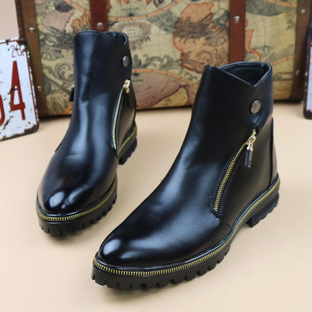 mens pointed toe ankle boots