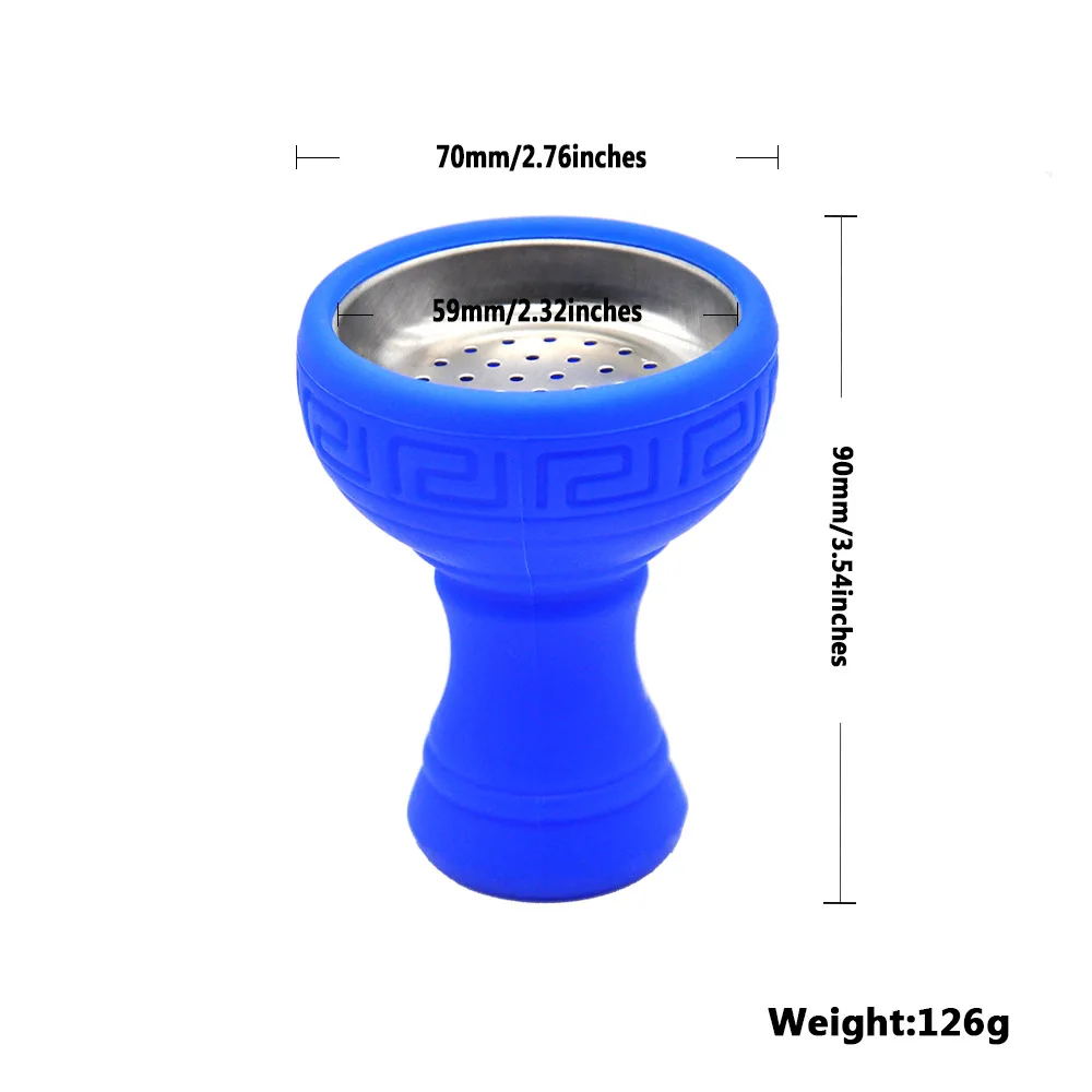 Высококачественная аравийская силиконовая кальянная высокотемпературная стойкая металлическая маленькая дырочная пепельница силиконовая чаша для смешивания кальян аксессуары