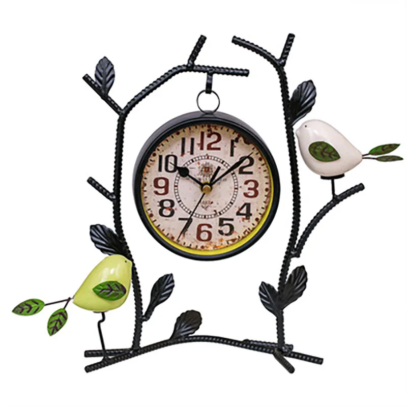 

Meijswxj Solid Wood Table Clock Retro Wooden Clock Saat Reloj Masa saati Relogio de mesa Bedroom Digital Desktop Clocks 24*25cm