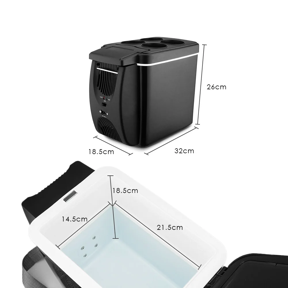 Мини-холодильник 6L с подогревом для автомобиля, 12 В, холодильник в машину, портативный многофункциональный, антигневый, сохраняет тепло