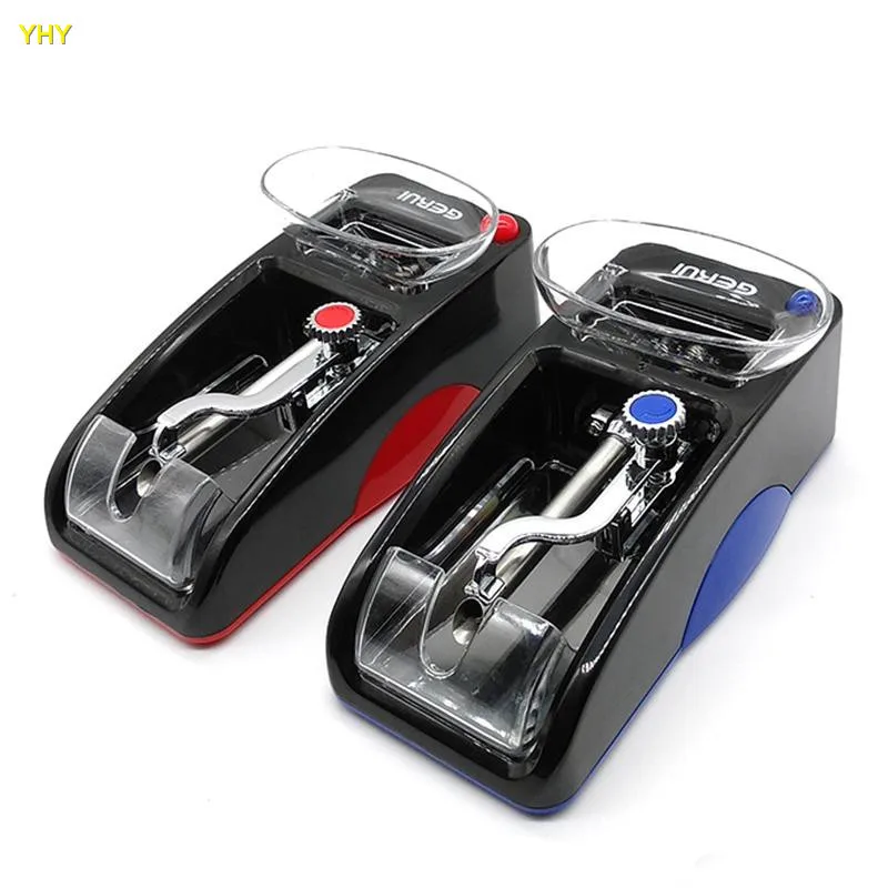 Automatic Electric Cigarette Injector Rolling Machine Tobacco Maker Roller Electronic Grinder Crusher Dry Herb Vaporizer blue red color04