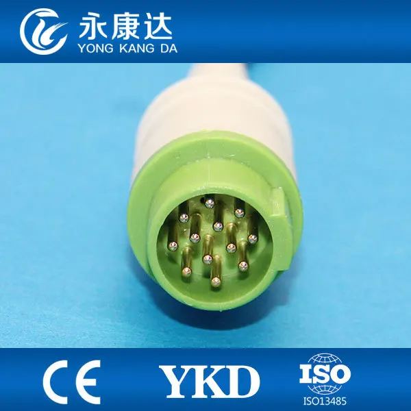 2 шт./упак. Biolight(BLT) 12pin цельное кабеля 3 монитор пациента кабель ECG с кнопка IEC для от