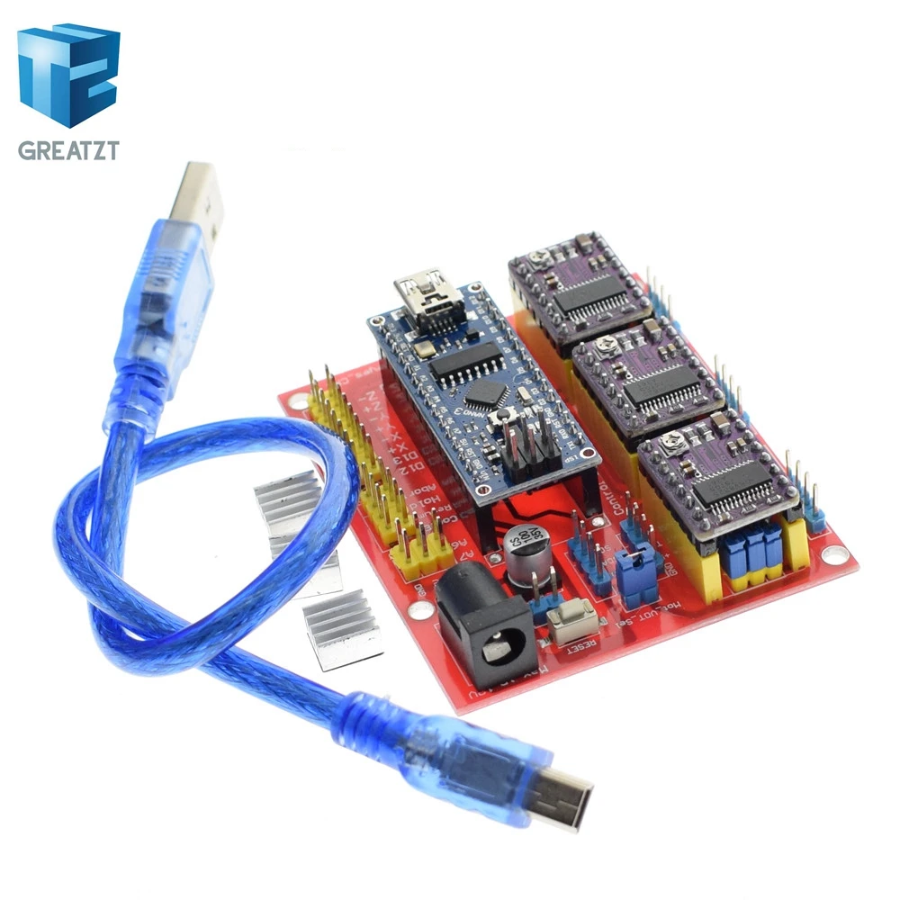 1 комплект 3DV4 щитка CNC V4 + Nano 3 0 шт. DRV8825 Reprap Шаговые драйверы Набор для