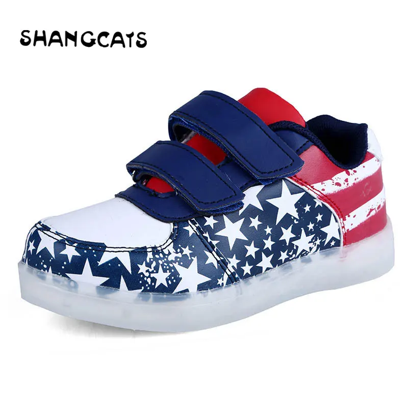 

Children Luminous shoes Glowing Sneakers for kids and adults USB Charging Light Up Shoes boys girls women Led Casual shoes stars